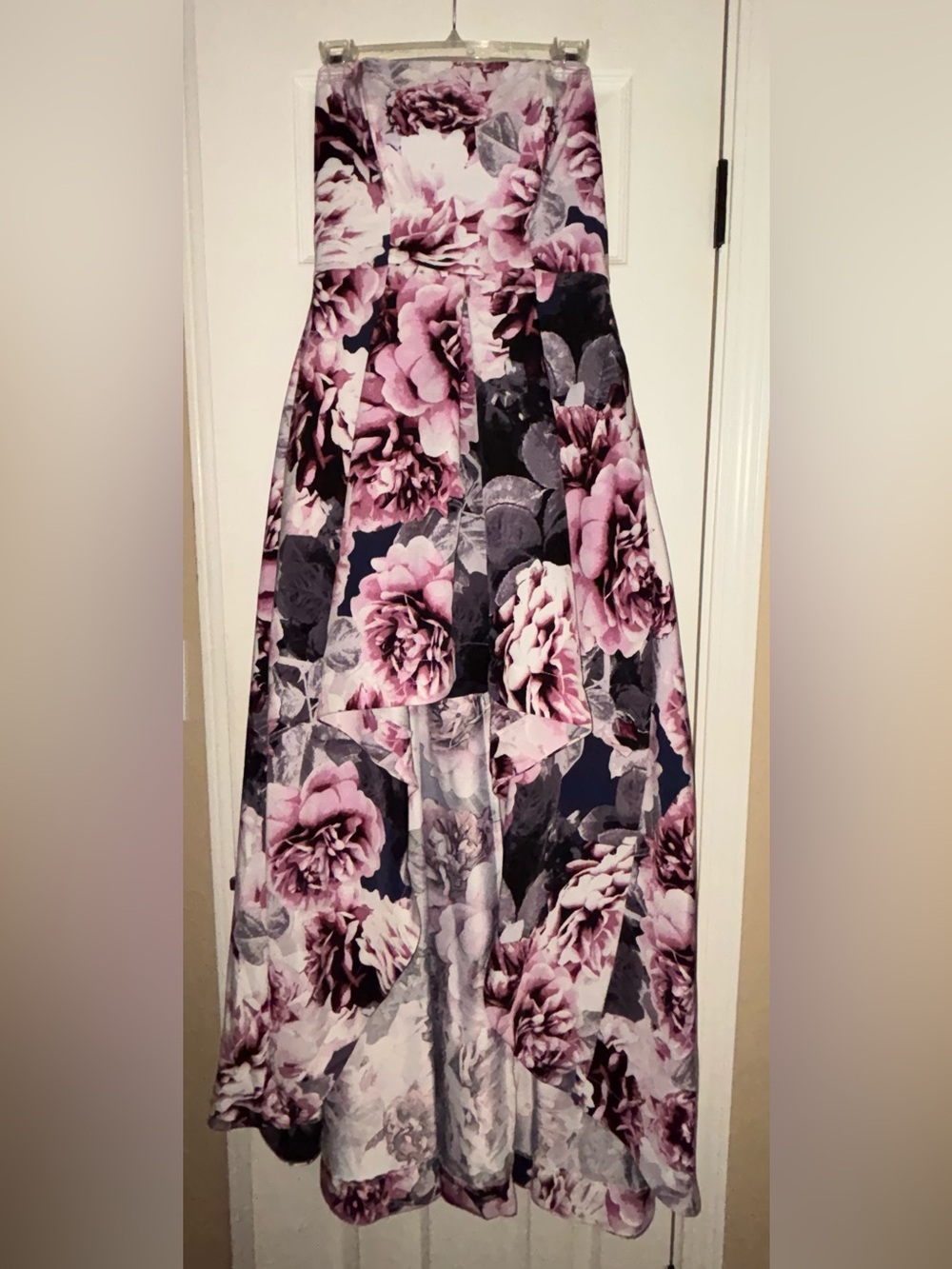 Speechless Formal Dress Juniors Size 13 Hi Low Floral Padded Wired Bust EUC